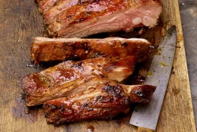 Honey-glazed pork ribs
