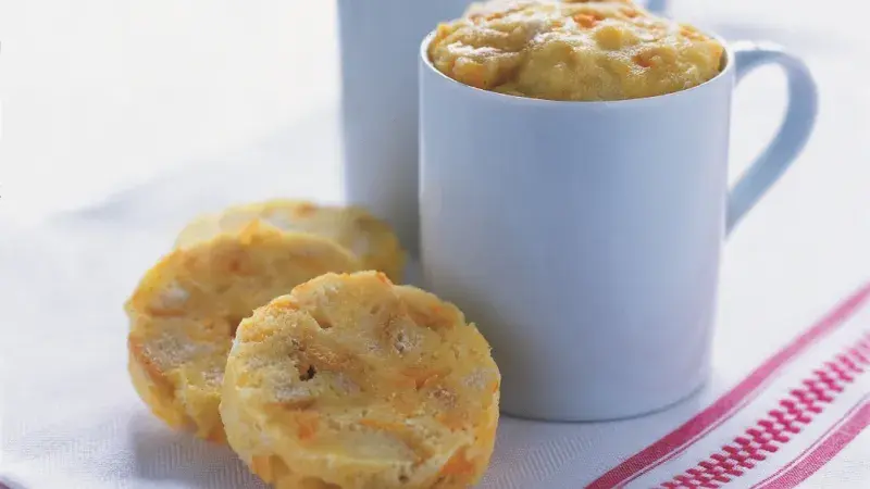 Mug cakes in mug and sliced