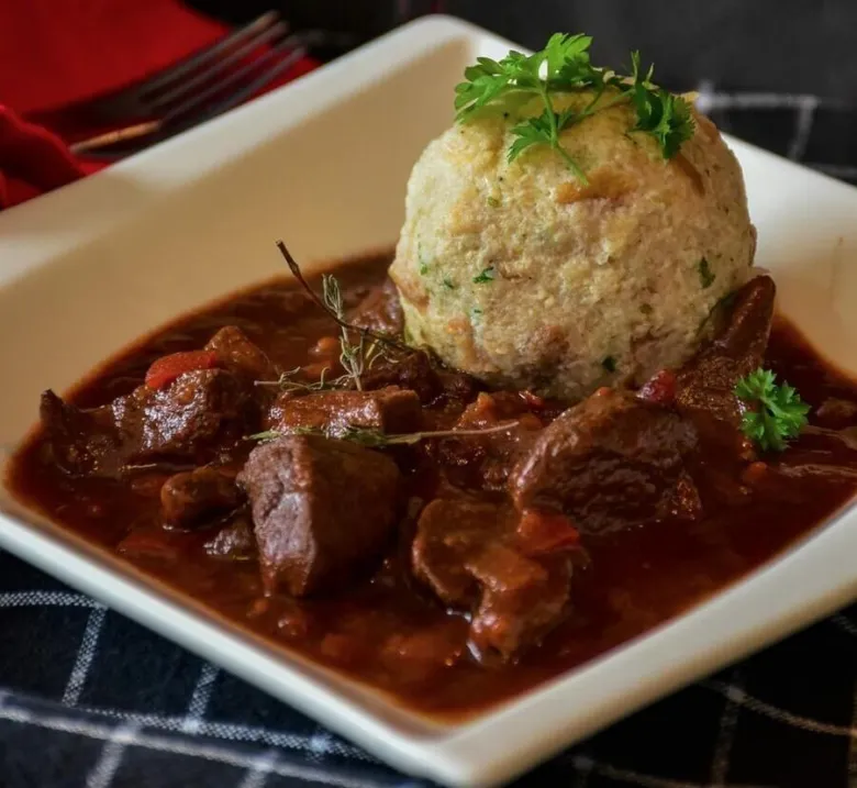 Beef goulash with dumpling