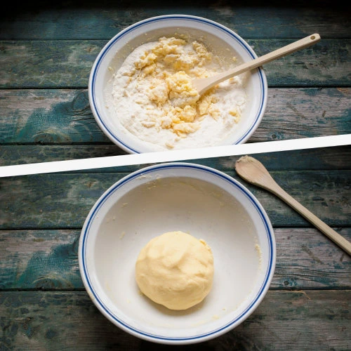 Cheesecake dough preparation steps