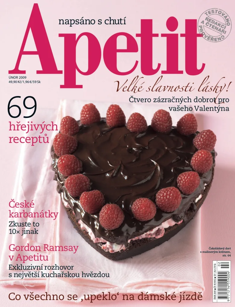 Čokoládový dort s malinami na Valentýna